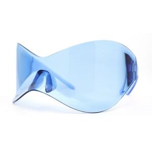 Shield Visor Sunglasses‎ Futuristic Y2K Cyberpunk Style Blue Fashion Eyewear New